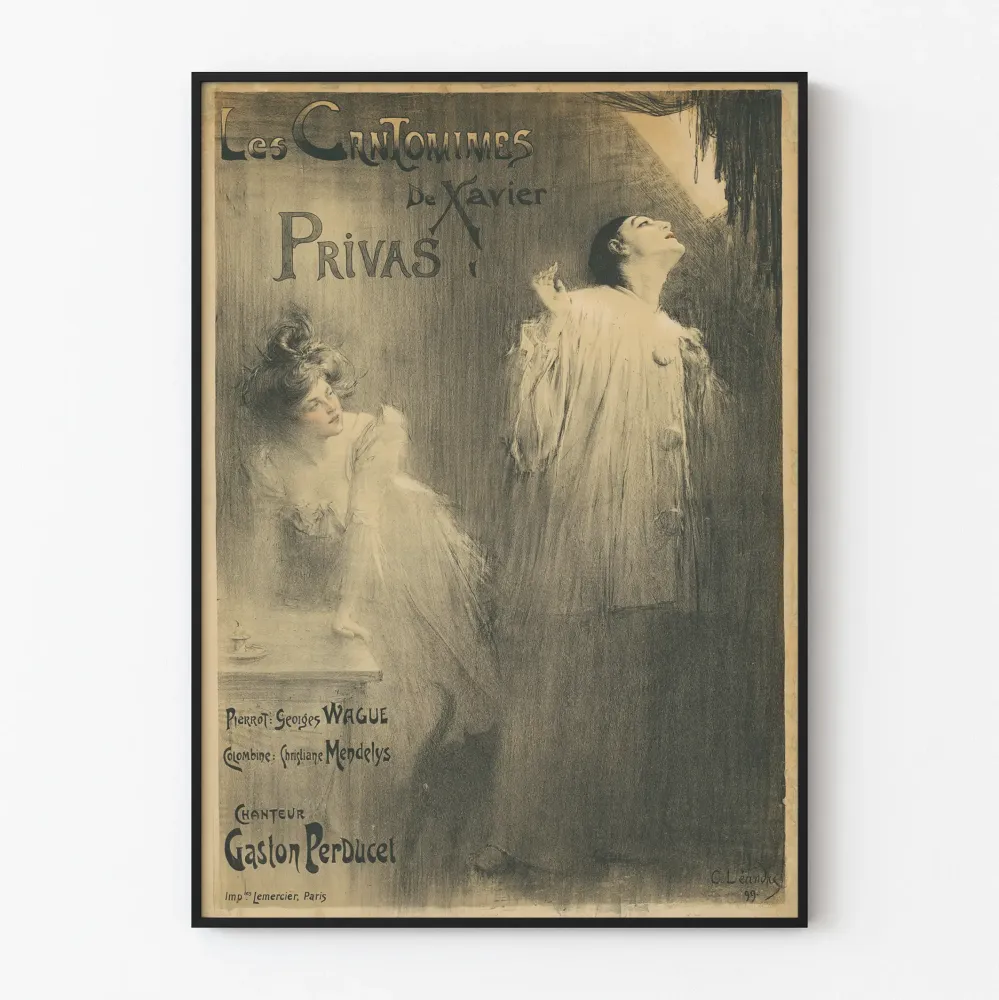Vintagejuliste Les Cantomimes de Xavier Privas par C. Léandre
