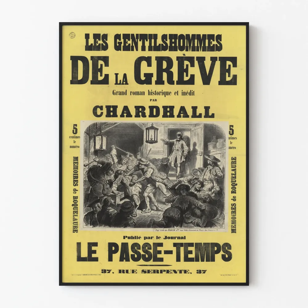 Vintagejuliste Les Gentilshommes de la Grève - Historiallinen seinäkoriste