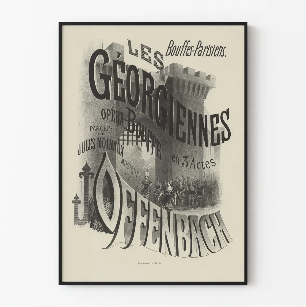 Vintagejuliste Les Géorgiennes - Opéra Bouffe kolmessa näytöksessä
