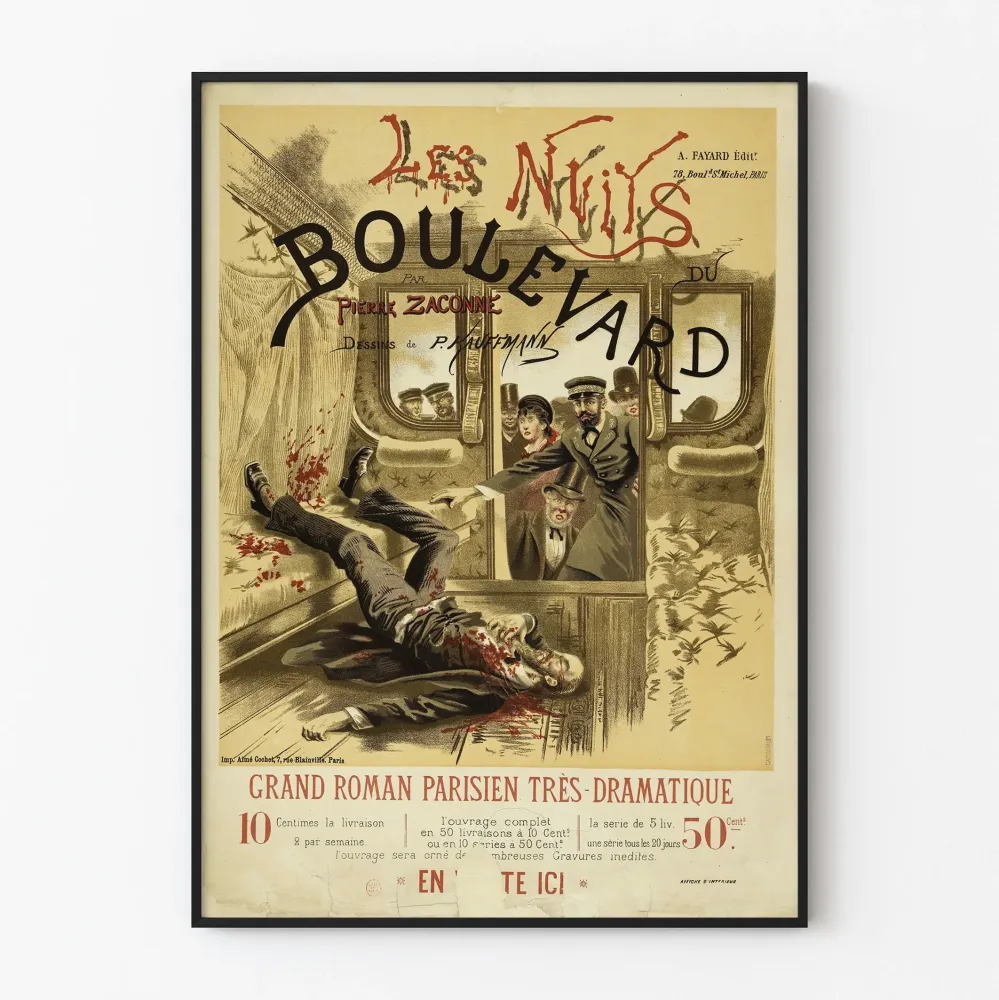 Vintagejuliste Les Nuits du Boulevard - Dynaaminen seinäkoristelu