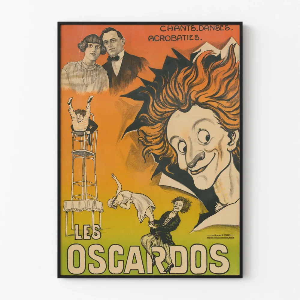 Vintagejuliste Les Oscardos - laulut, tanssit ja akrobatia