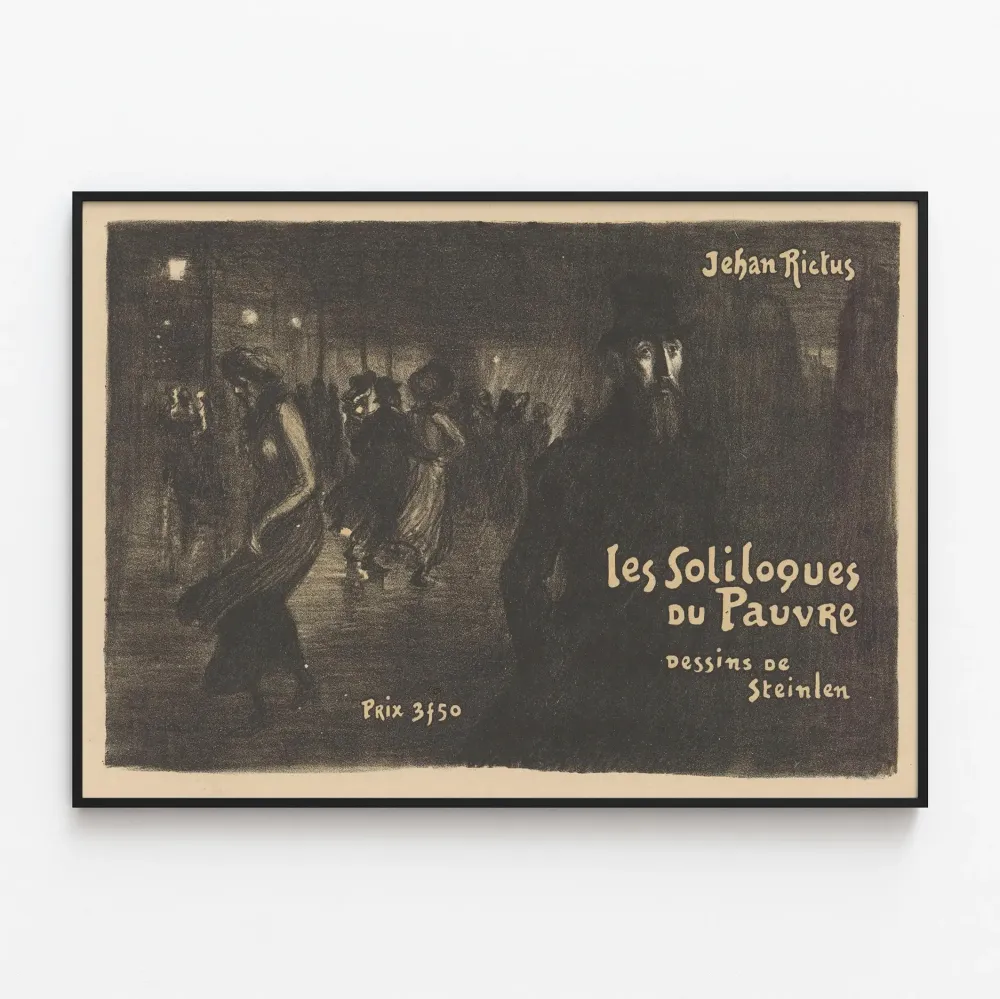 Vintagejuliste Les Soliloques du Pauvre - Taiteellinen seinäkoristelu