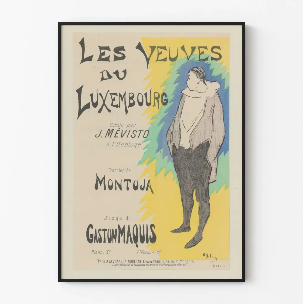 Vintagejuliste Les Veuves du Luxembourg - Taiteellinen seinäkoristelu