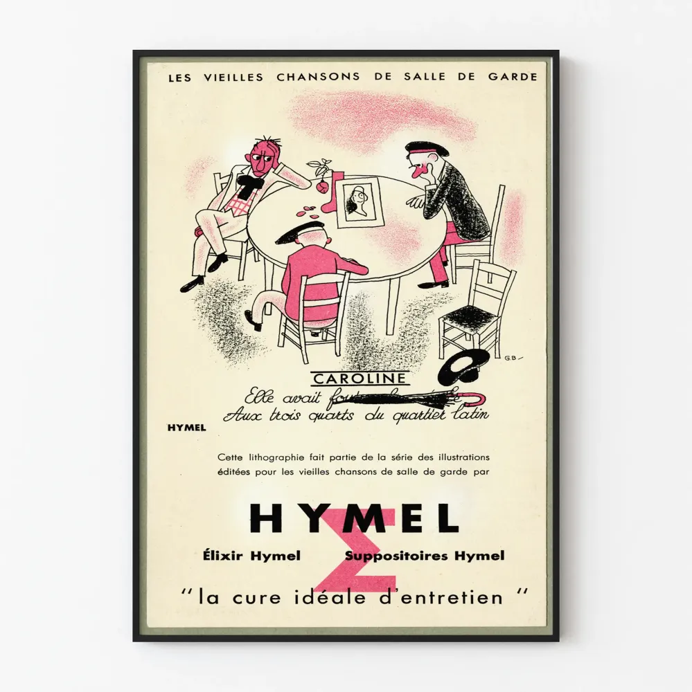 Vintagejuliste Les Vieilles Chansons de Salle de Garde - Hymel