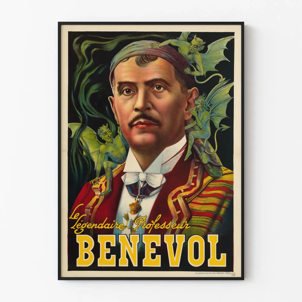 Vintagejuliste Le Légendaire Professeur Benevol koristeellinen