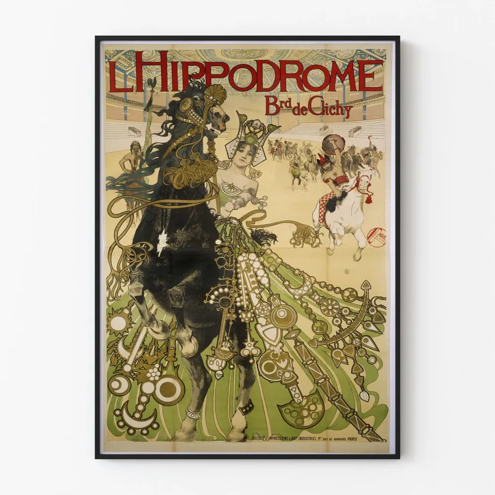Vintagejuliste L'Hippodrome Boulevard de Clichy seinäkoristukseen