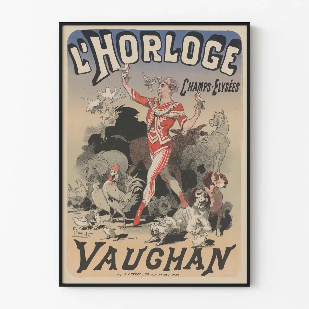 Vintagejuliste L'Horloge Vaughan - Maalaustyylinen seinäkoriste