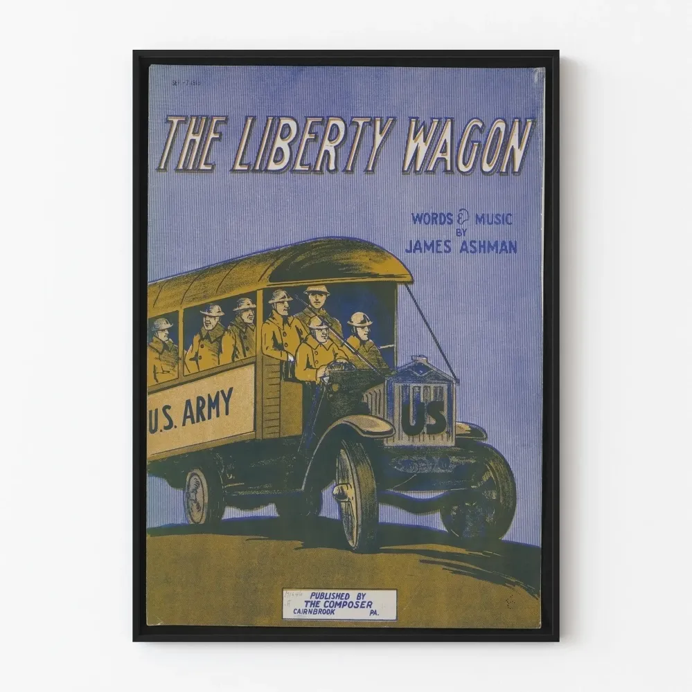 Vintagejuliste Liberty Wagon Yhdysvaltain armeija