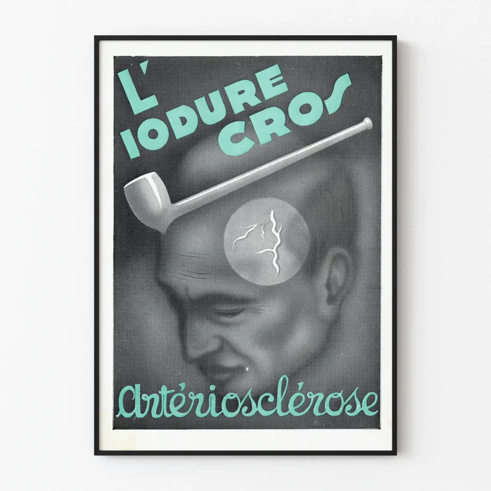 Vintagejuliste L'Iodure Cros seiniesi koristeluun