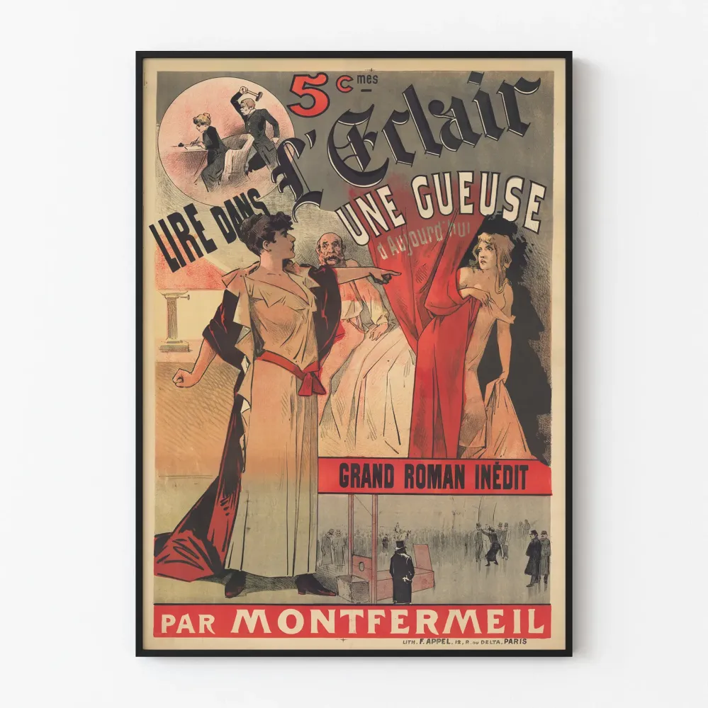 Vintagejuliste Lire dans l'Éclair - Tänään Kuka Tahansa