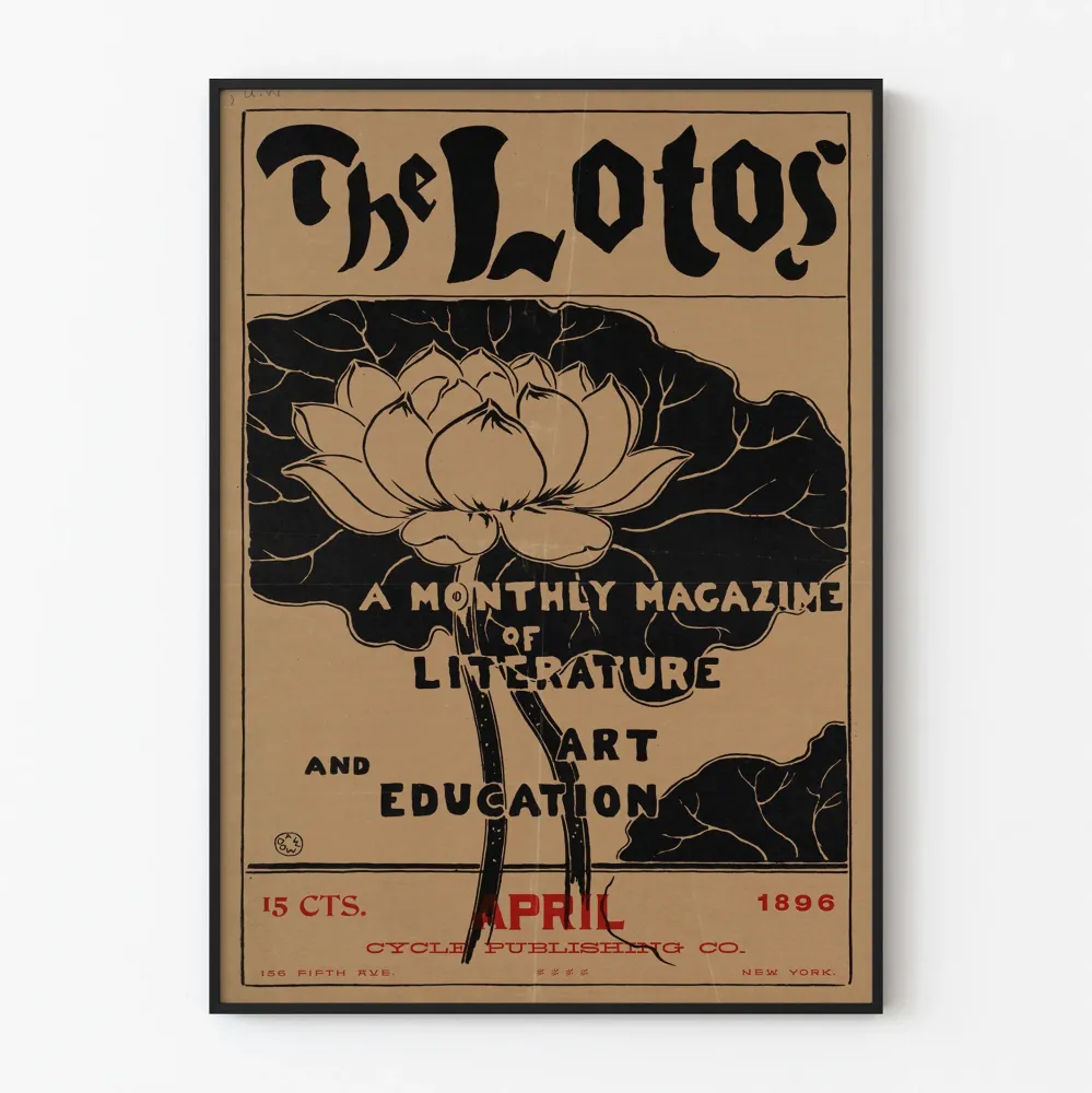 Vintagejuliste Lotos - Kirjallinen ja taiteellinen seinäkoristelu