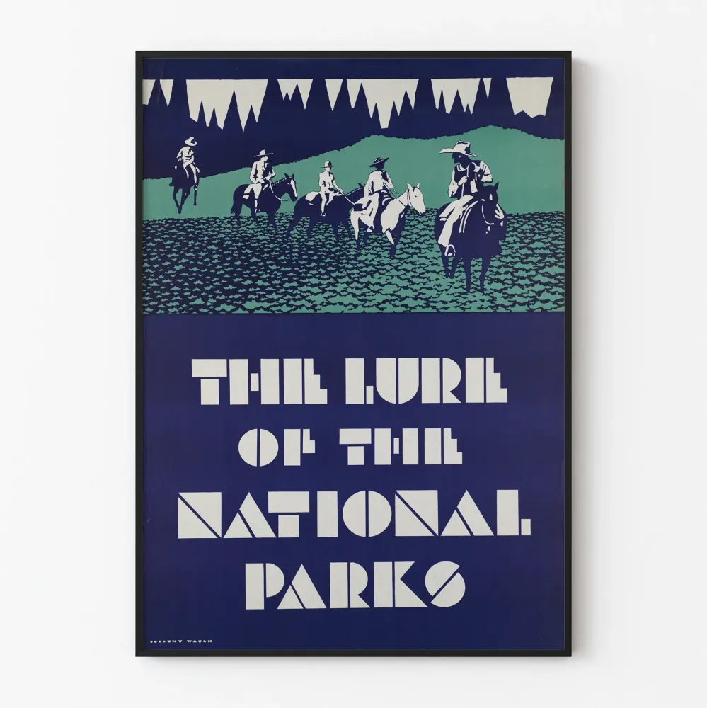 Vintagejuliste Lure National Parks seinäkoristukseen