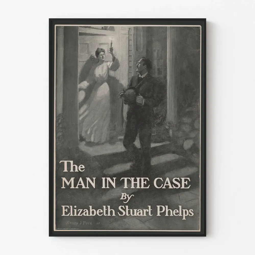 Vintagejuliste Man Case teokselta Elizabeth Stuart Phelps