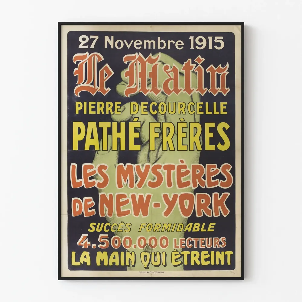 Vintagejuliste Le Matin - New Yorkin salaisuudet 1915