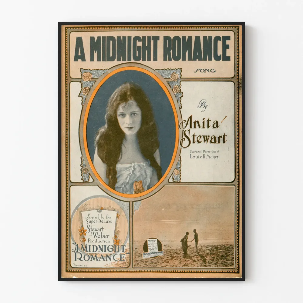 Vintagejuliste Midnight Romance teokselta Anita Stewart