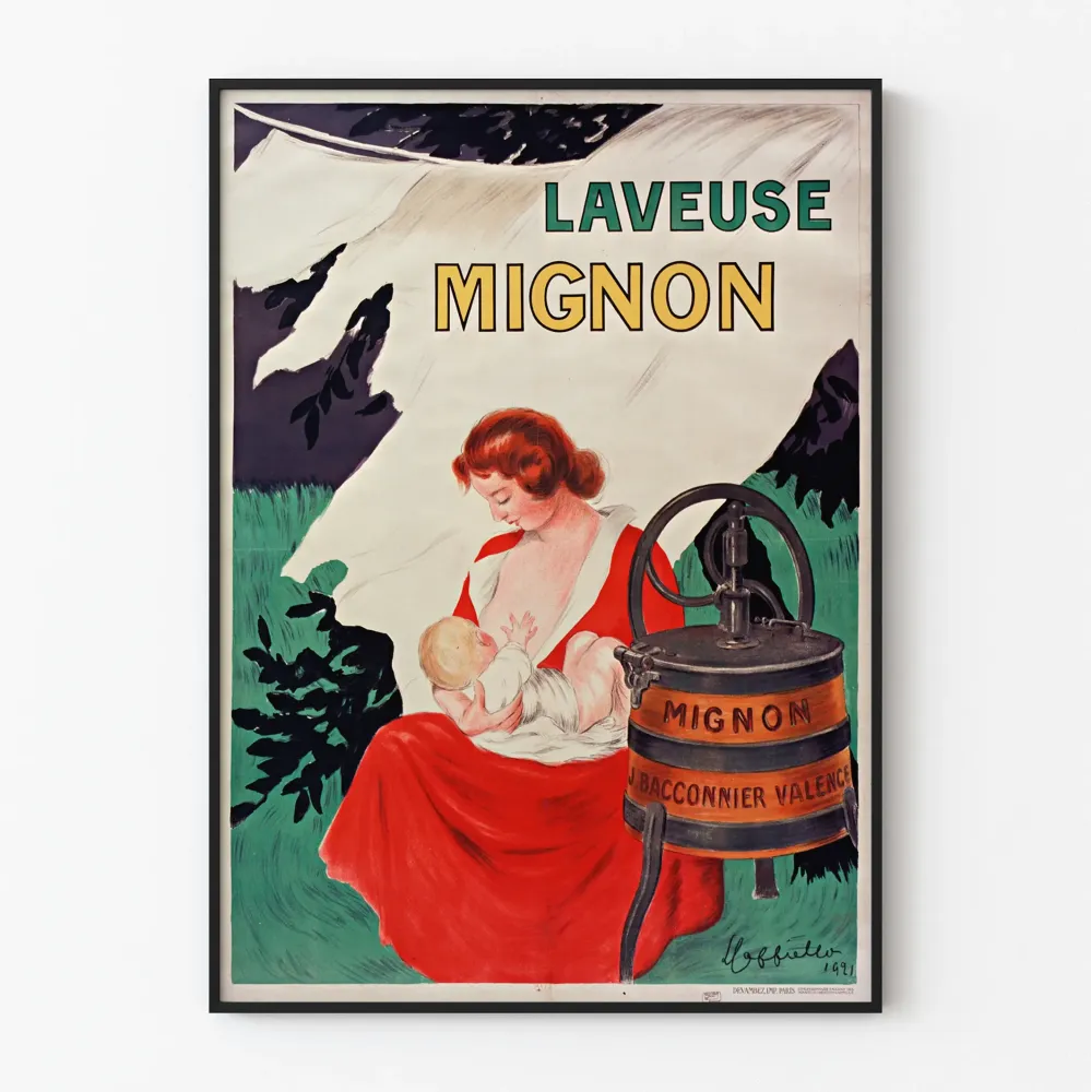 Vintagejuliste Mignon pesukone - Retroseinustekorjaus