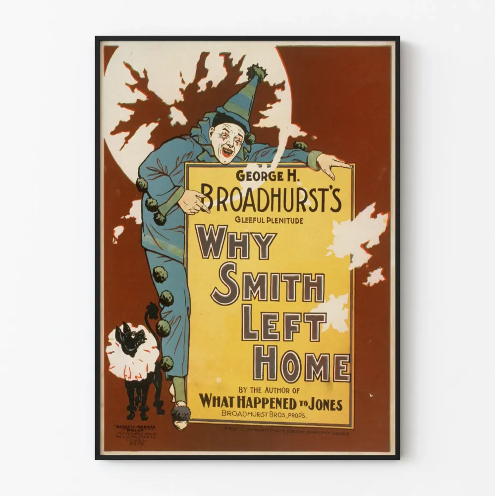 Vintagejuliste « Miksi Smith lähti kotoa » George H. Broadhurstilta