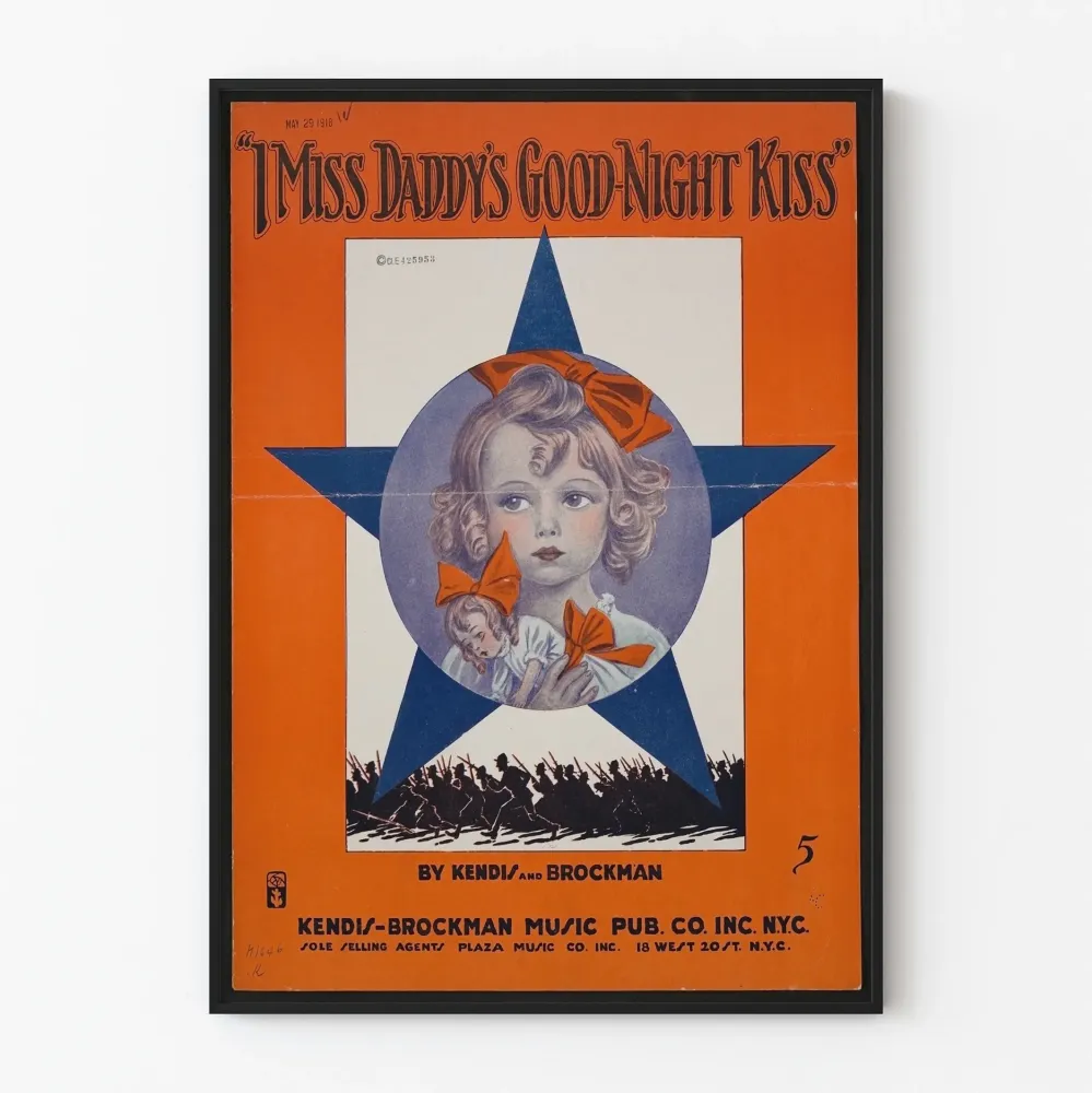 Vintagejuliste I Miss Daddy's Good Night Kiss
