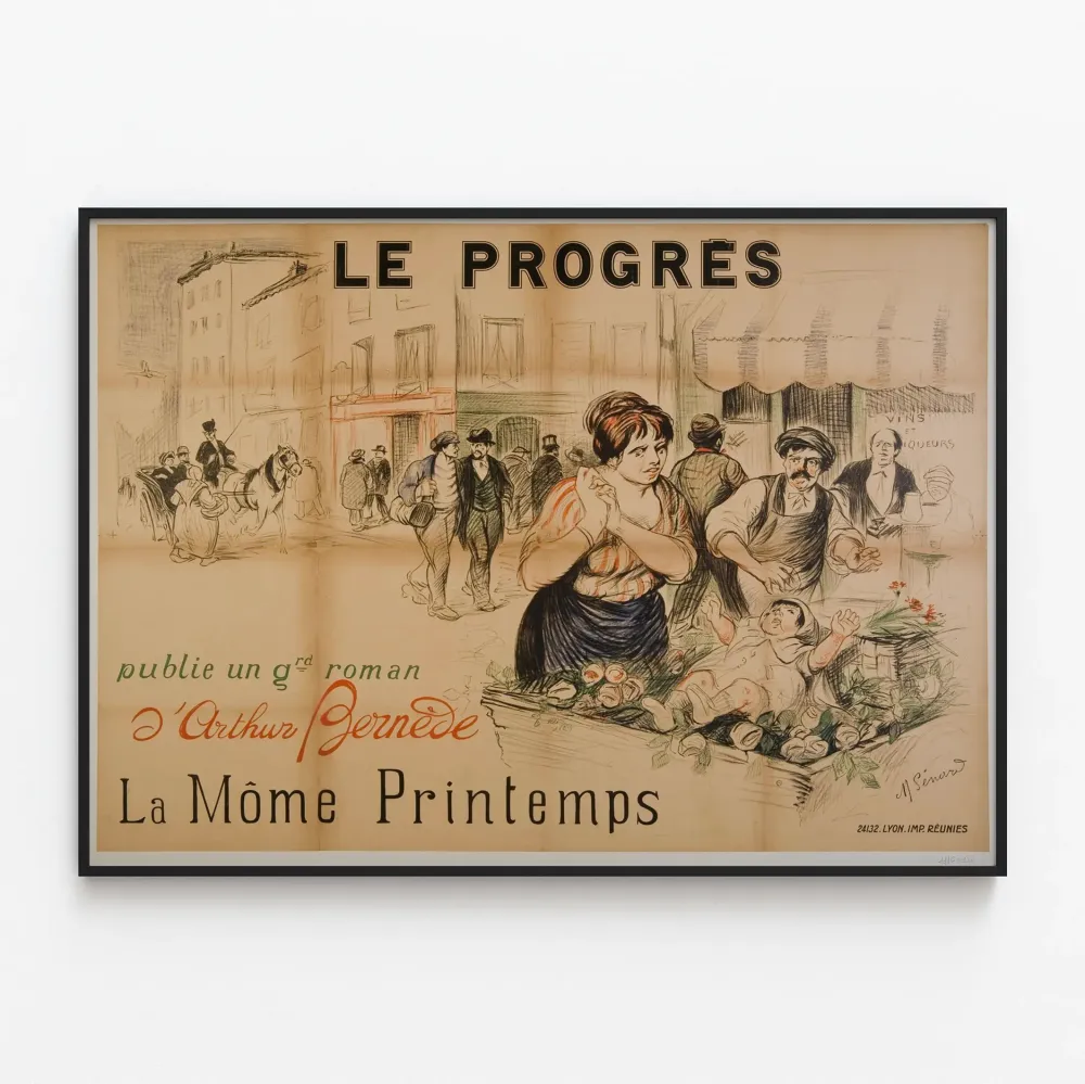 Vintagejuliste La Môme Printemps - Kuvitettu seinäkoristelu