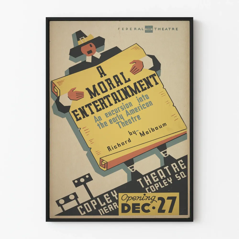 Vintagejuliste Moral Entertainment - Teatteri-amerikkalainen seinäkoristelu
