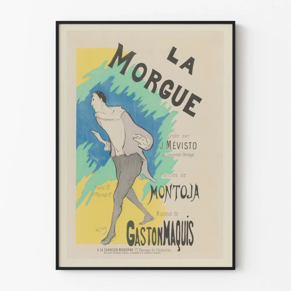 Vintagejuliste La Morgue - Taiteellinen ja retro seinäkoristelu