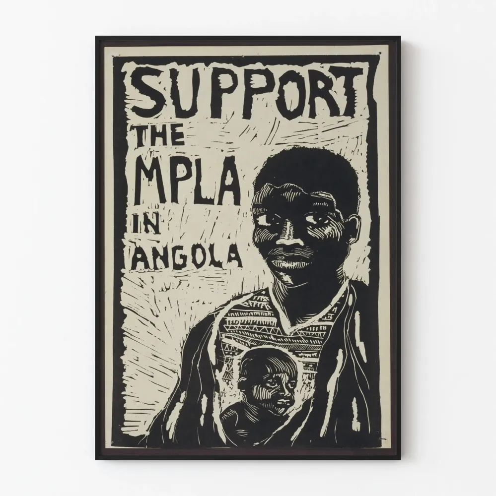 Vintagejuliste MPLA-tuki Angola – Sitouttava seinäkoristelu