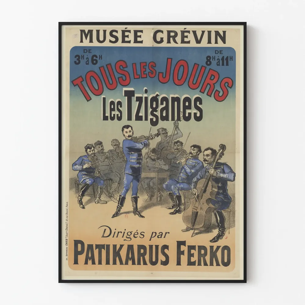 Vintagejuliste Musée Grévin Tziganit Patikarus Ferkon johdolla