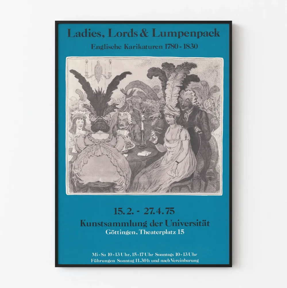 Vintagejuliste Naiset, Herrat & Lumpenpack - Englantilaisia karikatyyrejä 1780-1830
