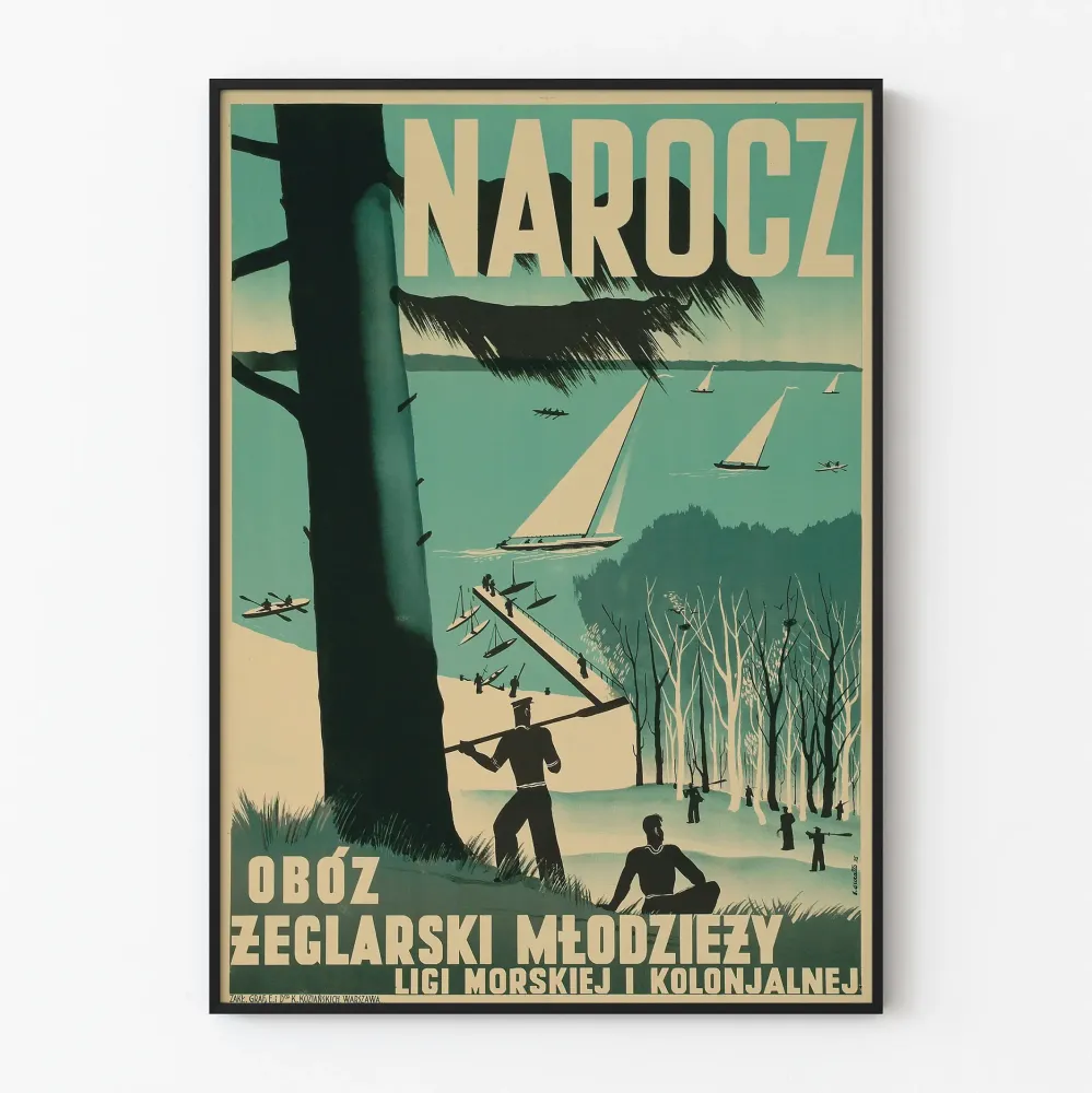 Vintagejuliste Narocz - Nuorten purjehduskoulu meriliiton ja kolonialismin leiriltä