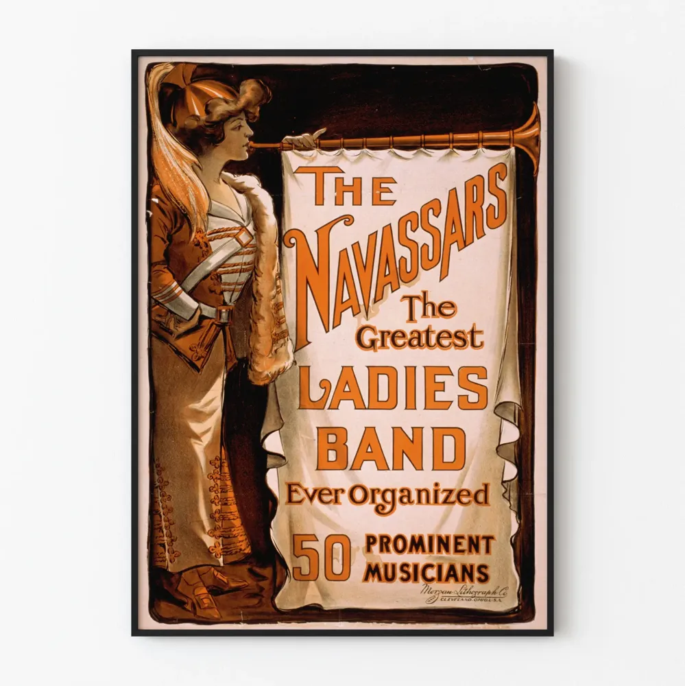 Vintagejuliste Navassars - Suuri naisellinen fanfaari