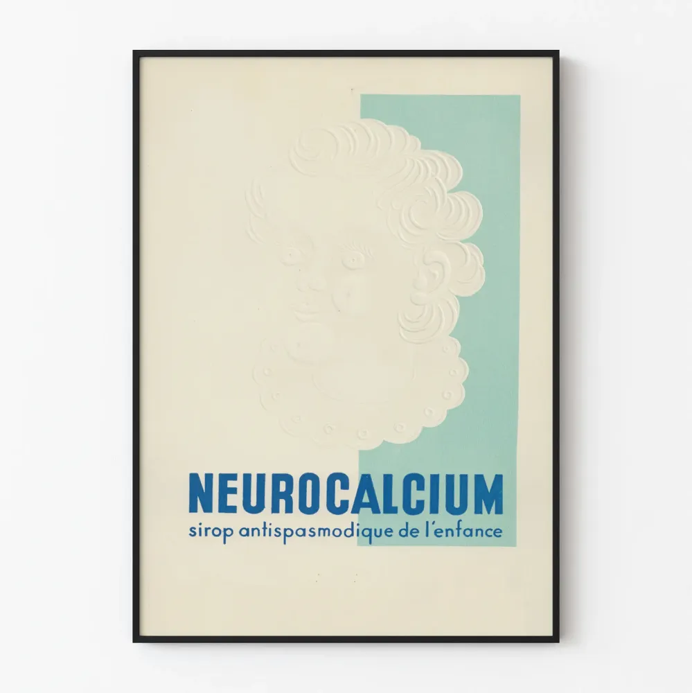 Vintagejuliste Neurocalcium - Retroseinänkoristelu lapsille