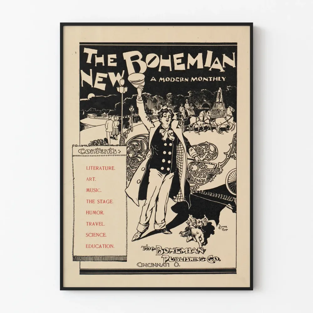 Vintagejuliste New Bohemian Monthly
