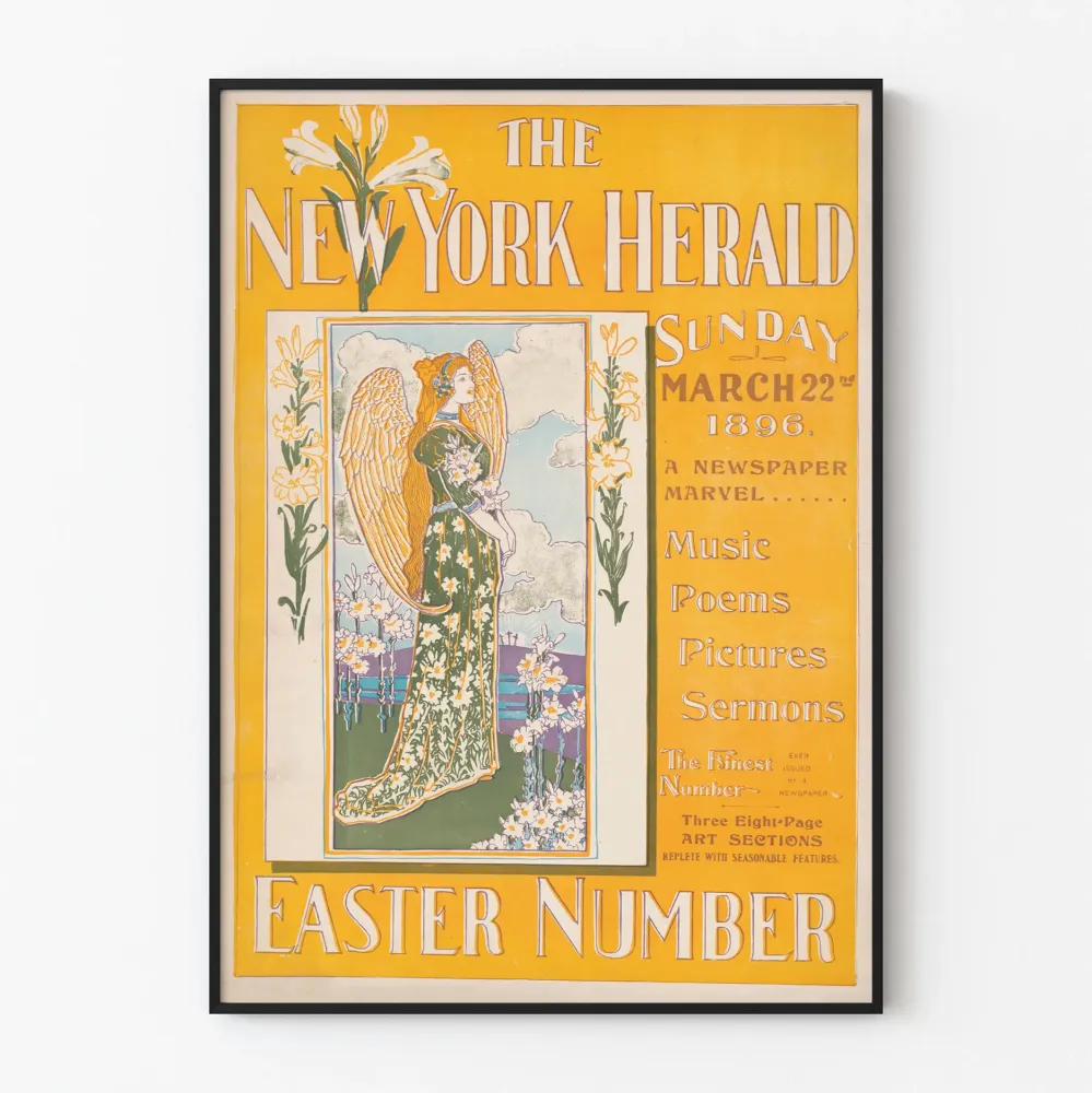 Vintagejuliste New York Herald - Pääsiäisnumero 1896