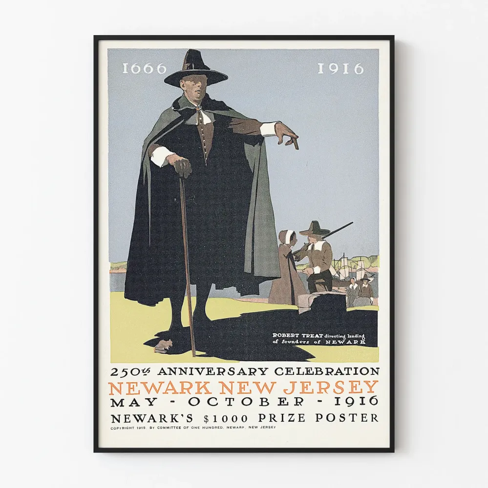 Vintagejuliste Newarkin 250-vuotisjuhlan kunniaksi 1916