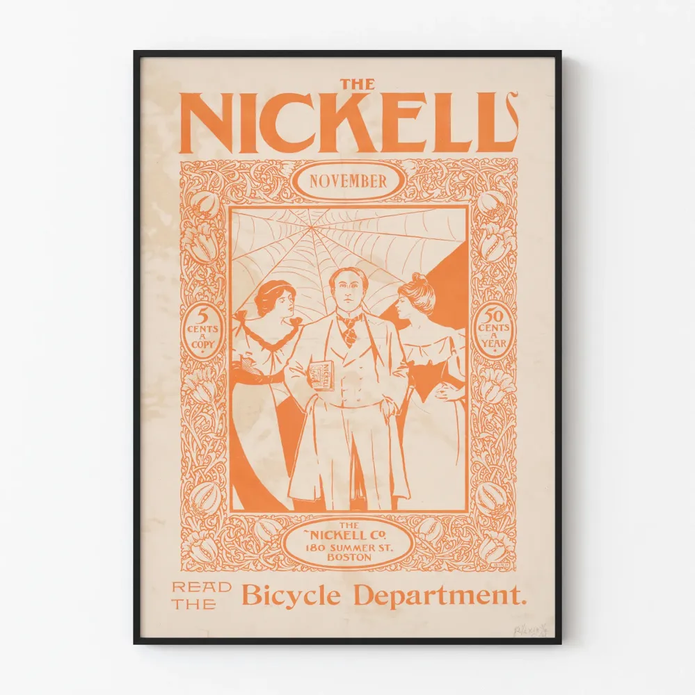Vintagejuliste Nickell marraskuulle - Retroseinustakaluste