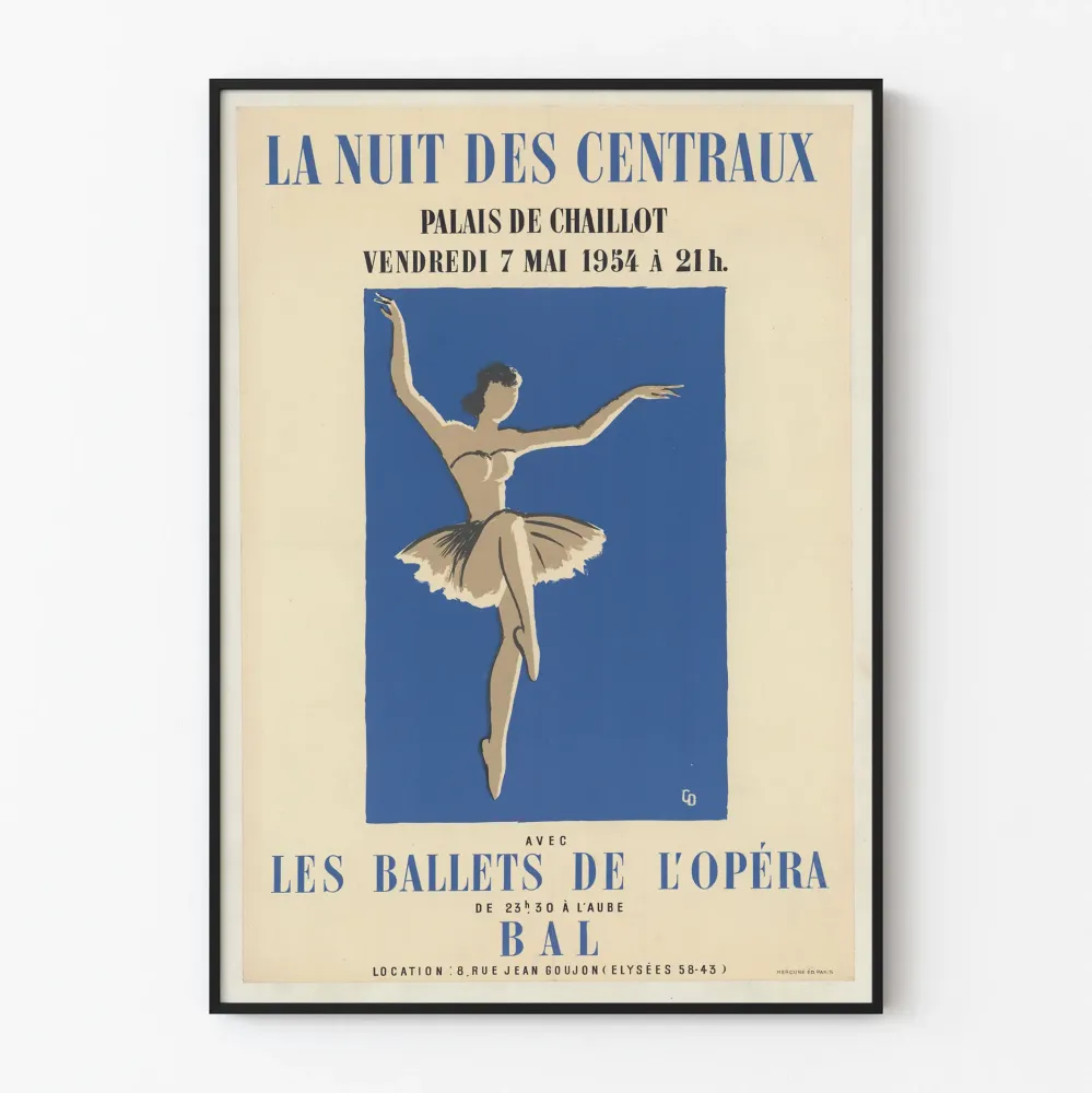 Vintagejuliste La Nuit des Centraux - Baletit oopperasta Palais de Chaillotissa