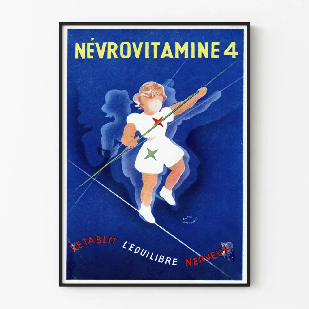 Vintagejuliste Névrovitamiini 4 - Palauttaa Hermoston Tasapainon