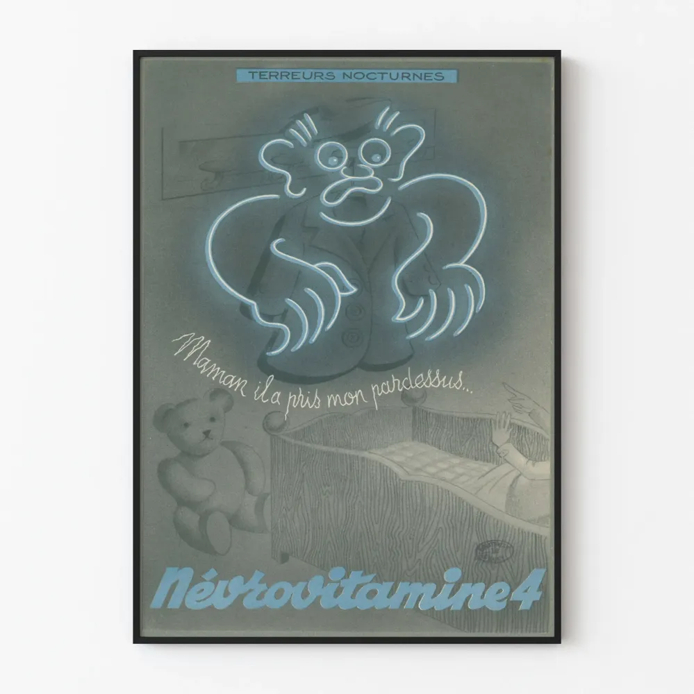 Vintagejuliste Névrovitamine 4 - Yöpelot