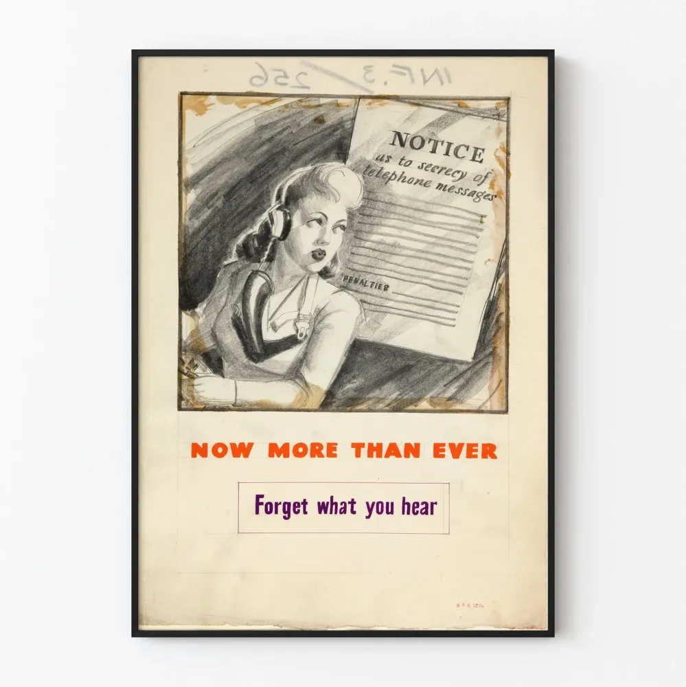 Vintagejuliste Nyt enemmän kuin koskaan - Retroseinustaminen sisäseinälle