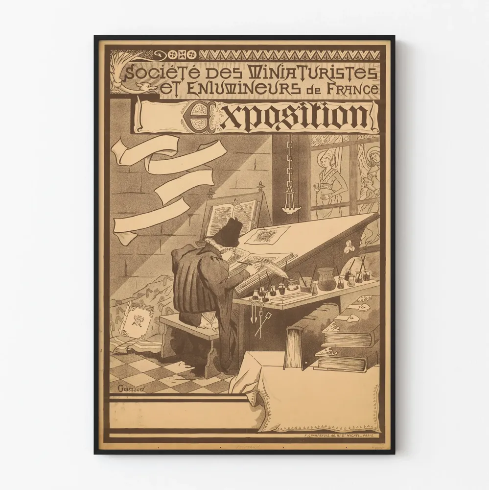 Vintagejuliste näyttely Société des Miniaturistes et Enlumineurs de France
