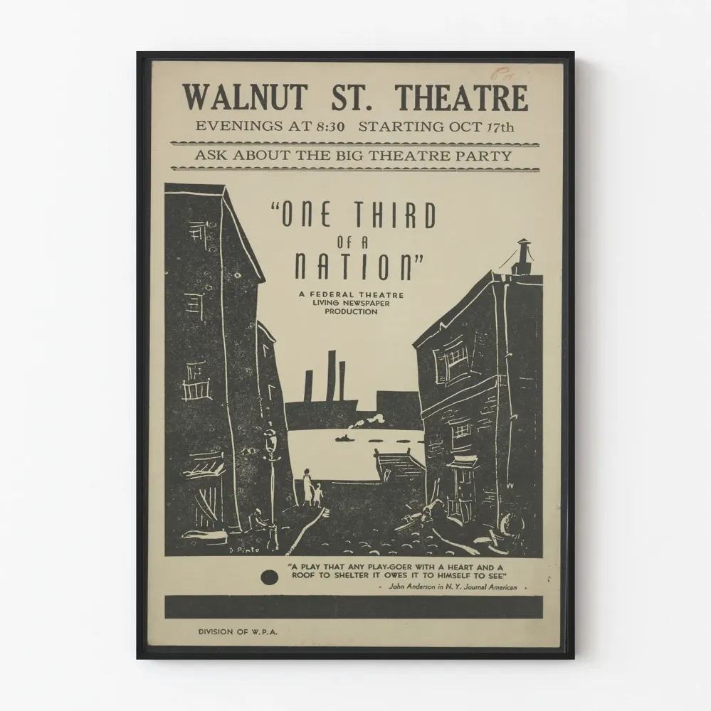 Vintagejuliste 'One Third Nation' - Walnut St. teatteri