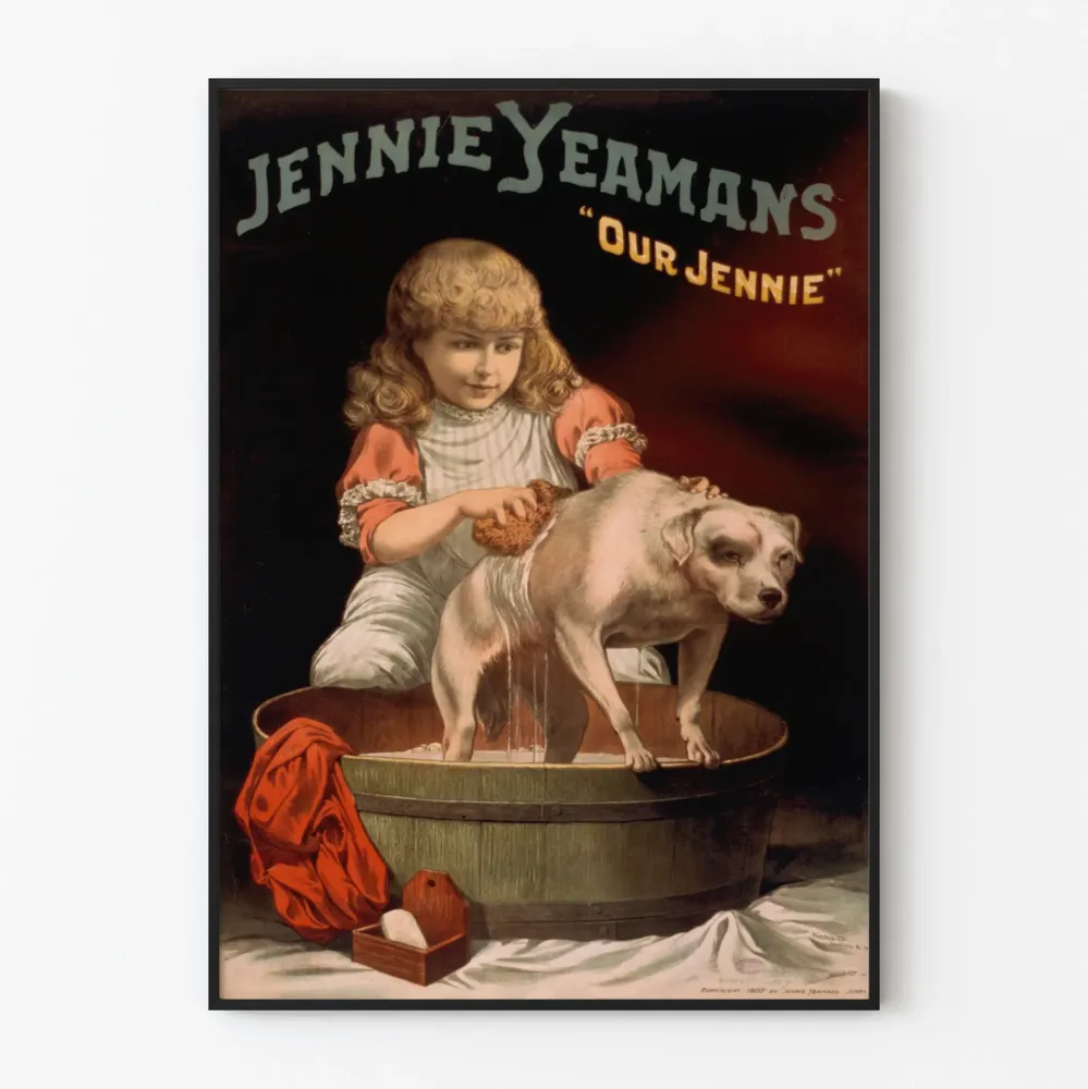 Vintagejuliste Our Jennie Jennie Yeamansilta - Lasten ja eläinten seinäkoriste