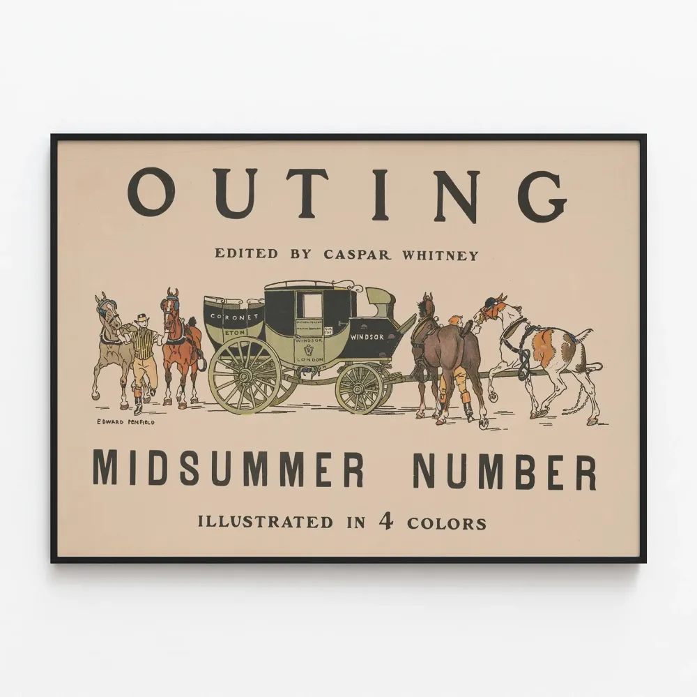 Vintagejuliste Outing Midsummer Number par Caspar Whitney