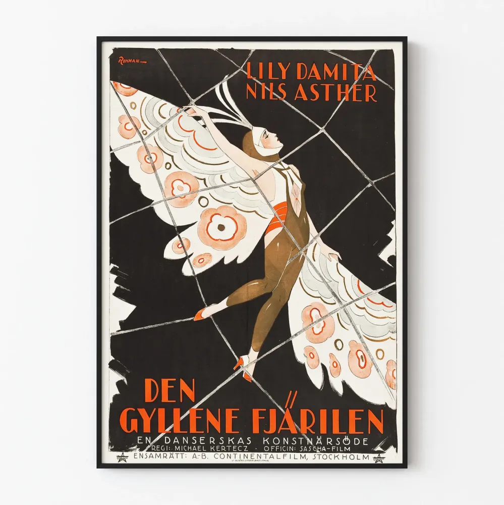 Vintagejuliste La Papillon Doré - Tyylikäs seinäkoristelu