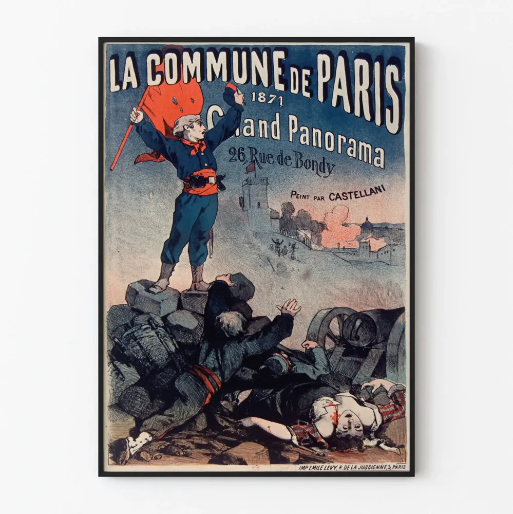 Vintagejuliste Pariisin kansankomissio 1871, Castellani
