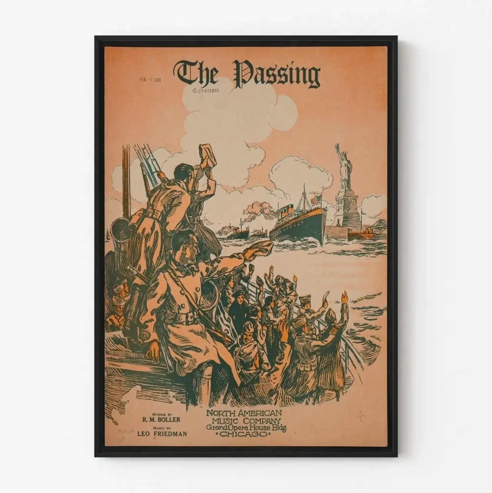 Vintagejuliste Passing - Amerikkalainen patriotinen seinäkoristelu