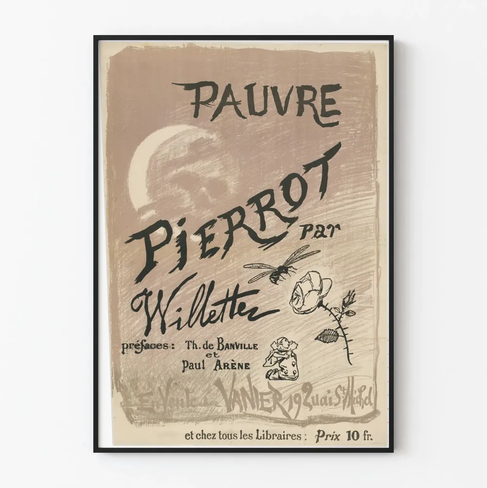 Vintagejuliste Pauvre Pierrot Willette:lta