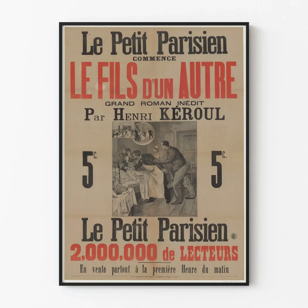 Vintagejuliste Le Petit Parisien - Le Fils d'un Autre Henri Kéroulilta
