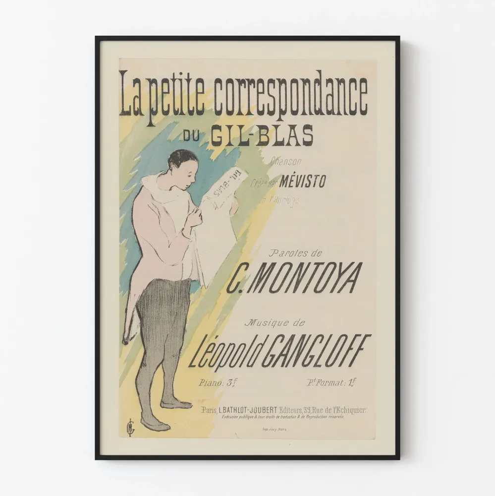 Vintagejuliste La Petite Correspondance du Gil-Blas - Taiteellinen seinäkoristelu