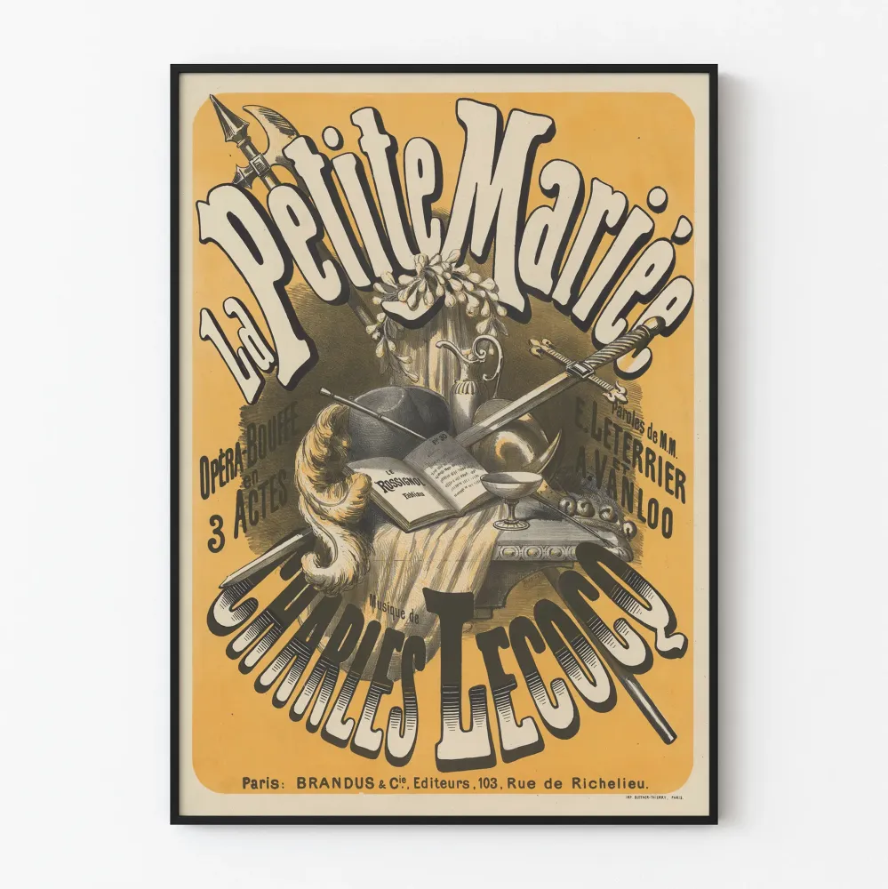 Vintagejuliste La Petite Mariée - Opéra Bouffe kolmessa näytöksessä